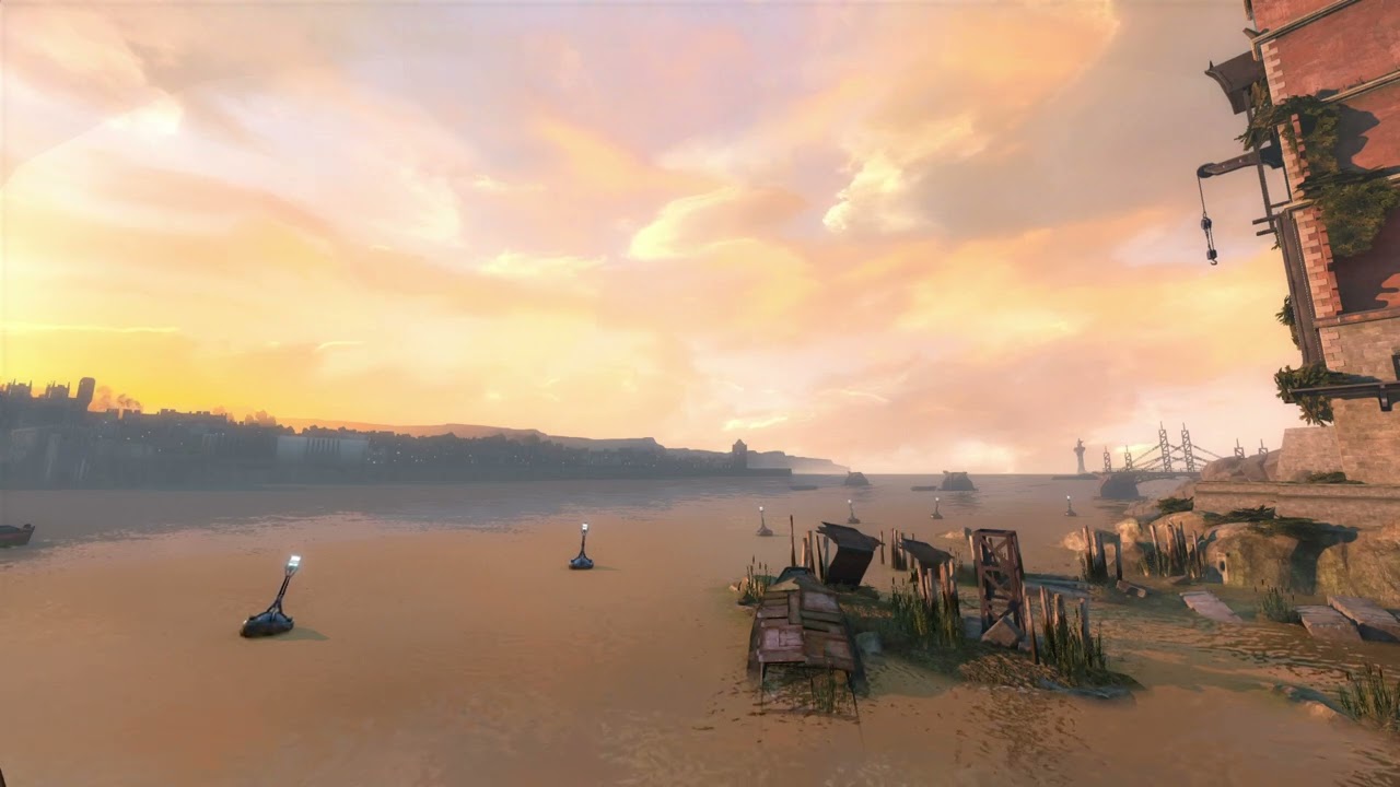Dishonored Ambience | Wrenhaver River from Hound Pits Pub Afternoon