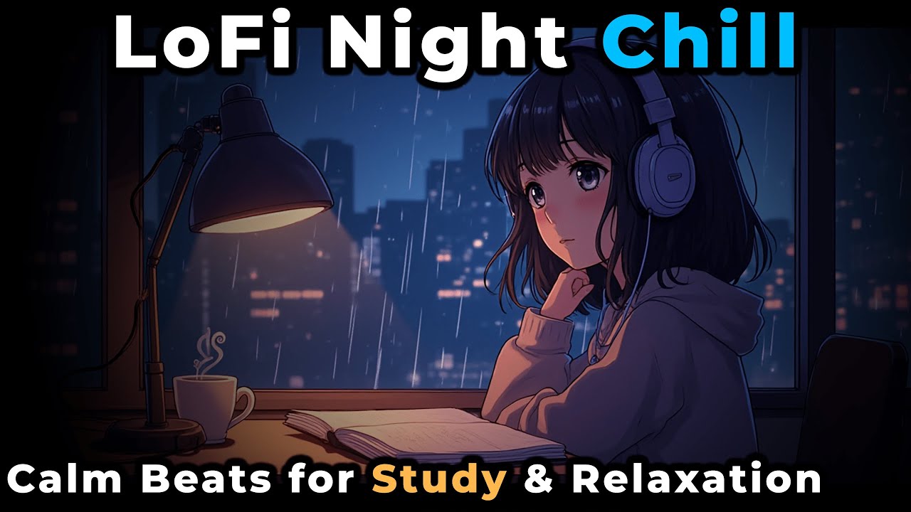 LoFi Night Chill – Calm Beats for Study & Relaxation | Rainy Ambience & Cozy Night Focus