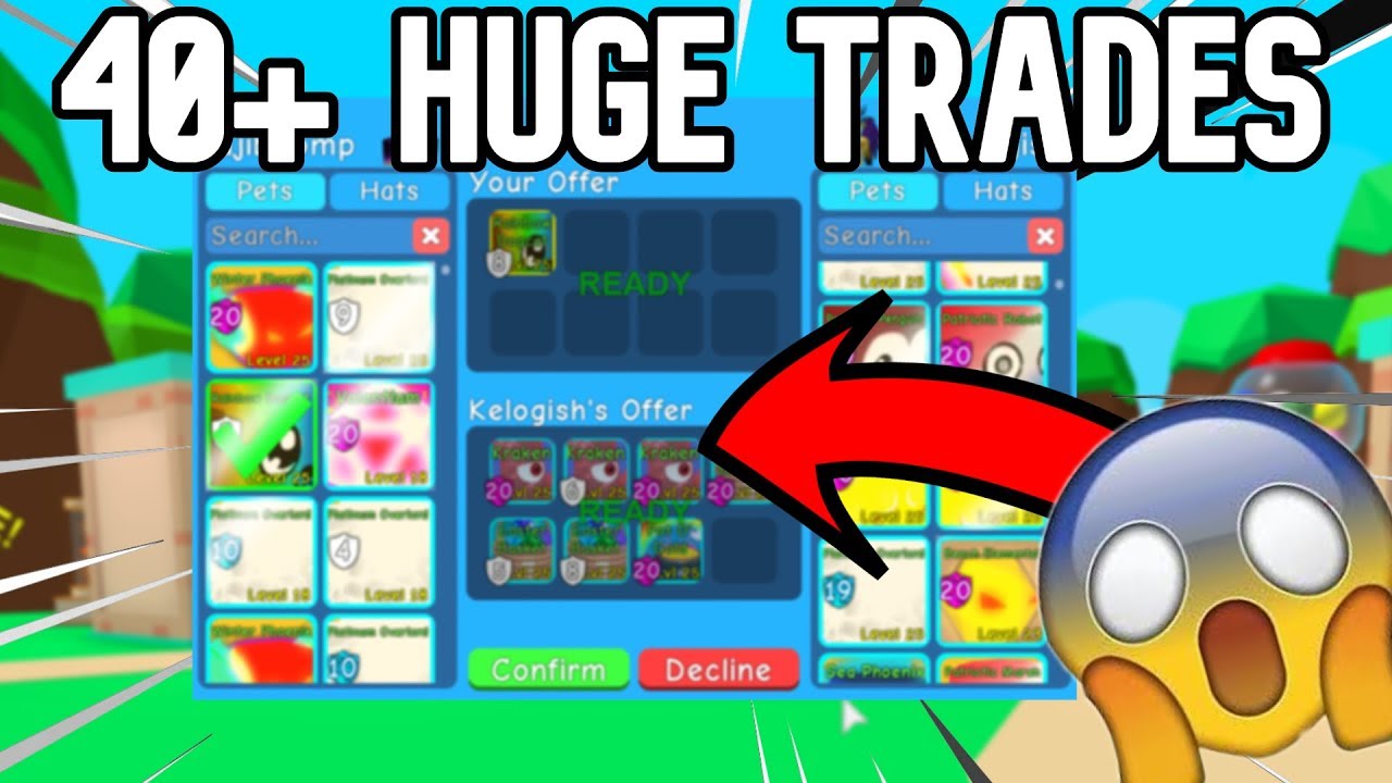40+ HUGE TRADES IN BUBBLE GUM SIMULATOR!