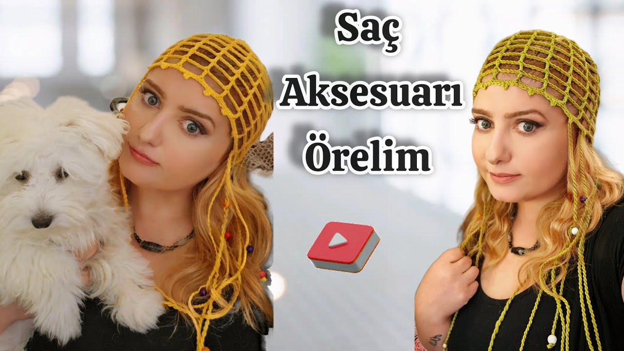 Bu yıl çok moda / tığ işi saç aksesuar yapılışı