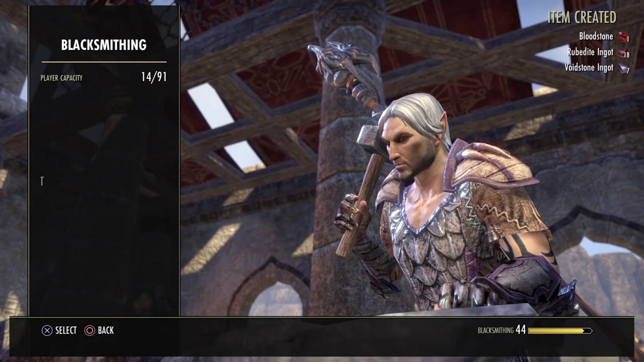 ESO - blacksmith clothing and woodworking leveling