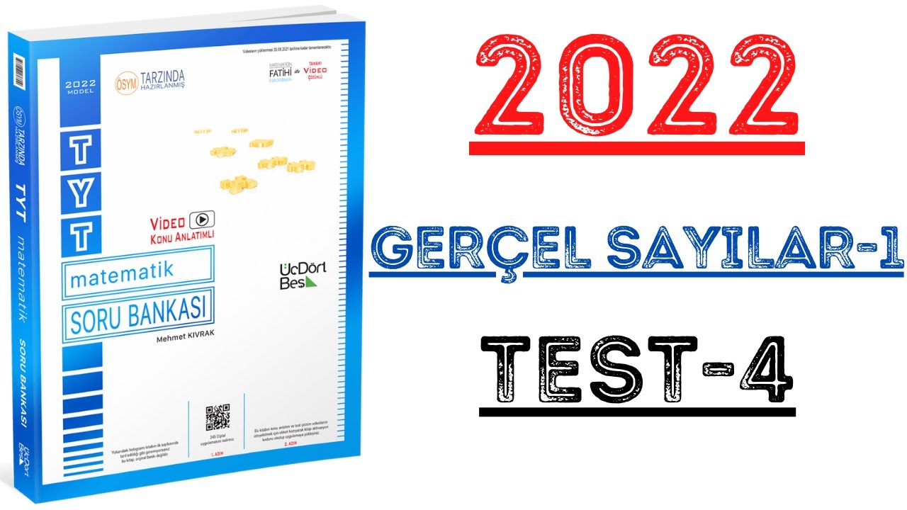 (2022) 345 TYT MATEMATİK | GERÇEL SAYILAR-1 TEST-4 | #yks2022 #tyt2022 #2022tayfa #345