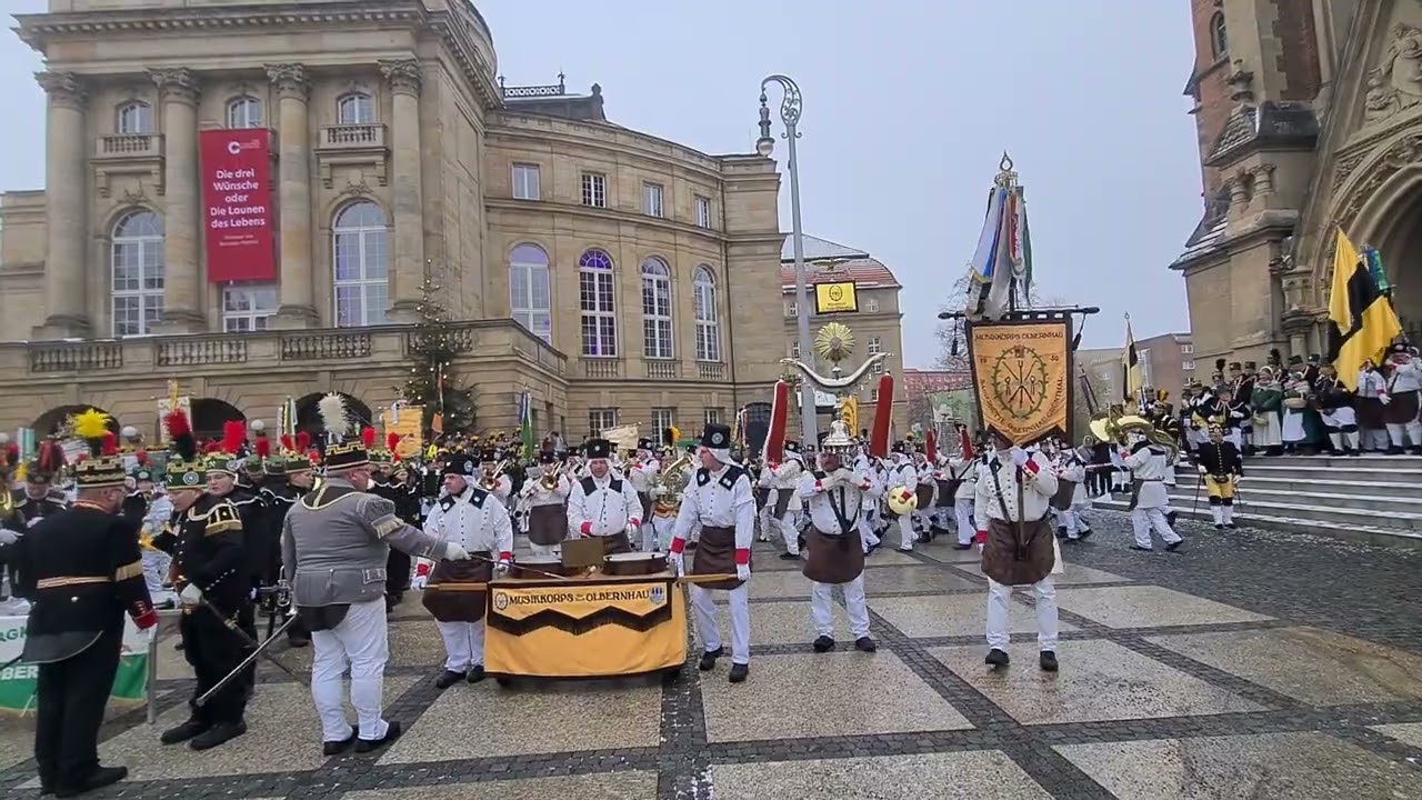 Abschluss Zeremonie Bergparade 2.12.23 in Chemnitz  1.advents vortag
