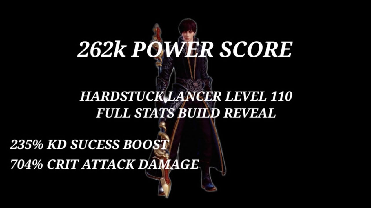 HARDSTUCK LANCER LEVEL 110 FULL STATS BUILD REVEAL!
