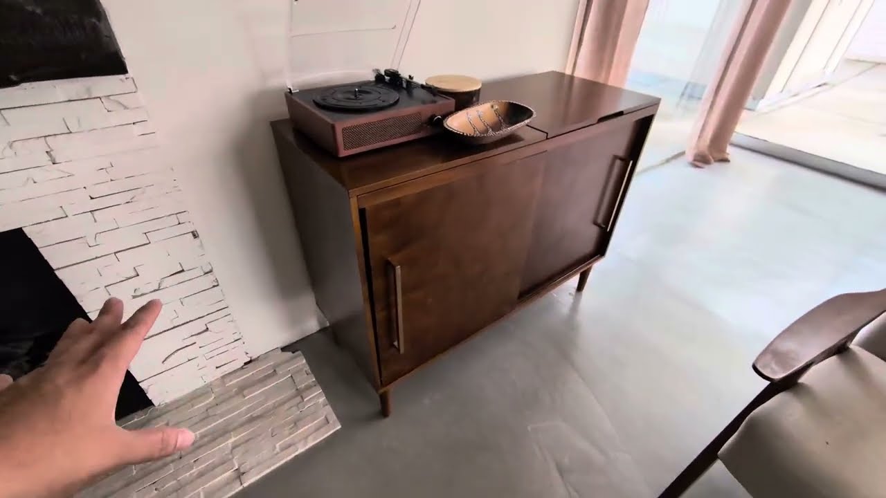 Crosley Furniture Everett Media Console and Record Player Stand with Storage for Vinyl Records Revie