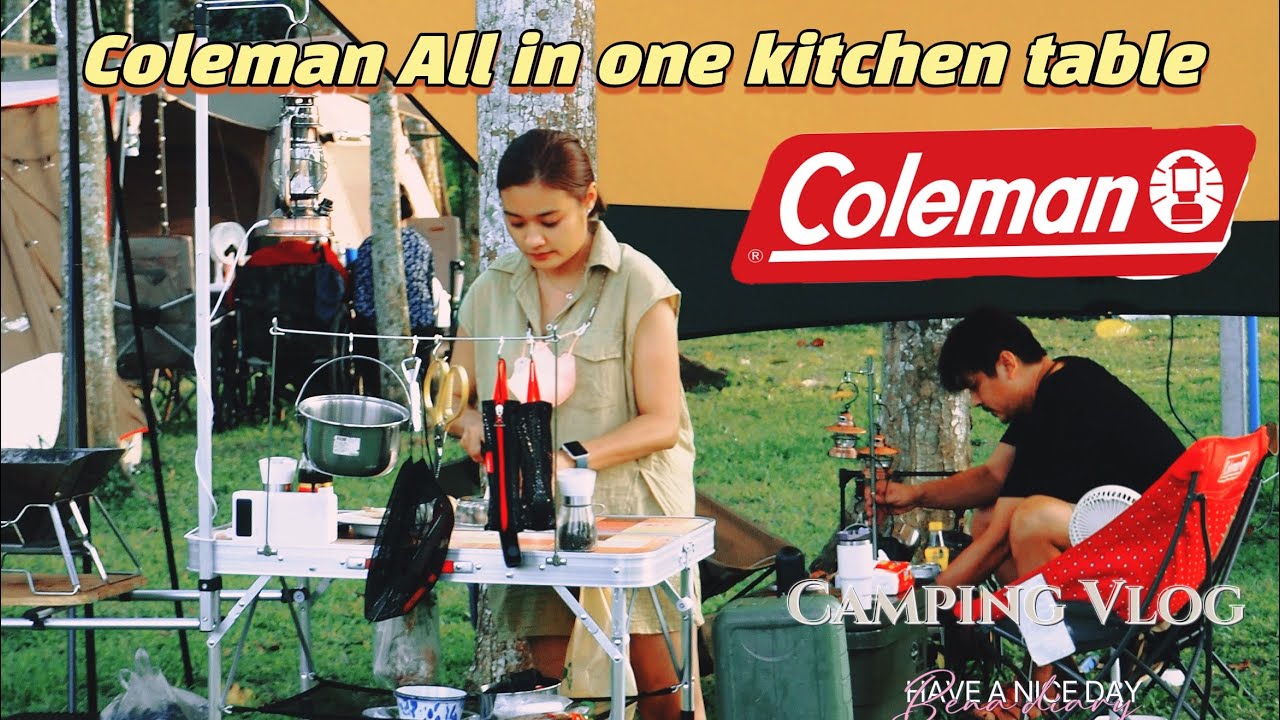รีวิวชุดโต๊ะครัว Coleman All in on kitchen เปิดกล่อง พร้อมประกอบ : Camping Vlog Bena diary
