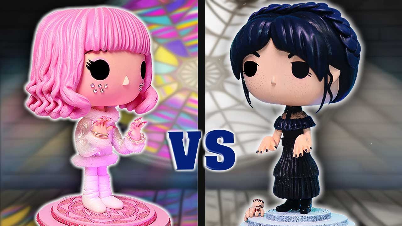 💥100% DIY: Crea tus propias Funko Pops de Enid Sinclair y Miércoles / Merlina / Wednesday Addams