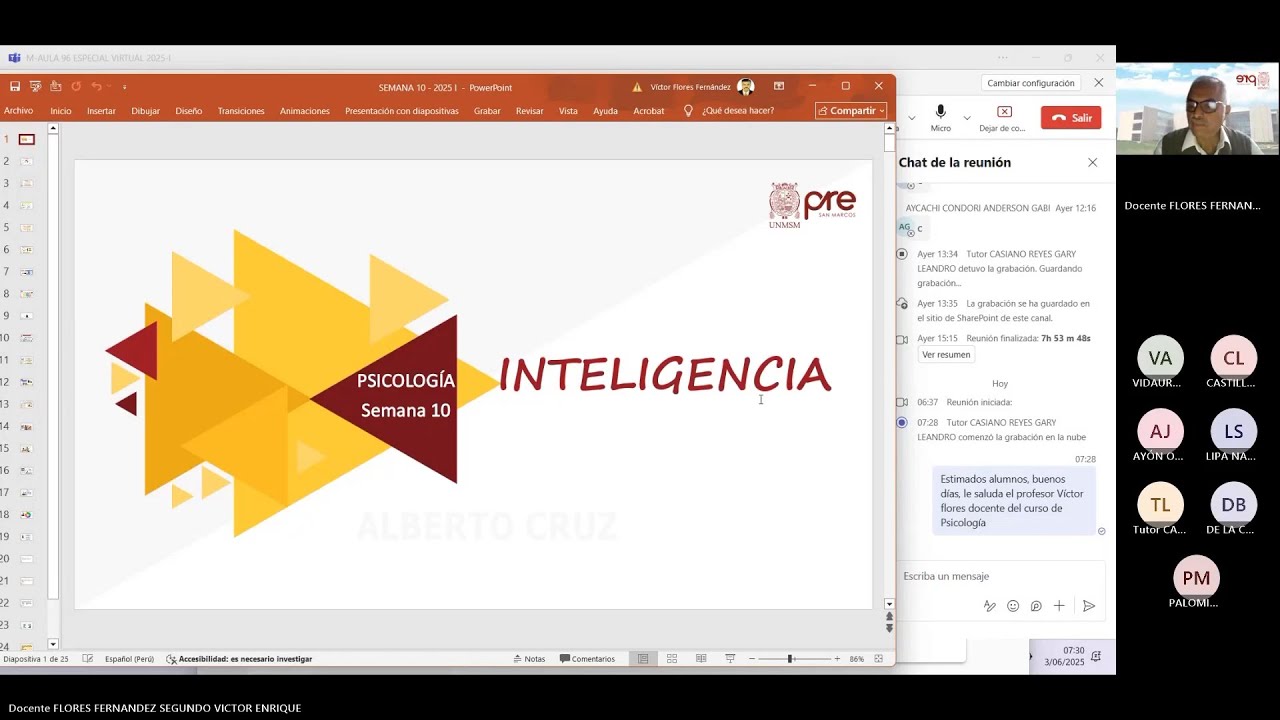 Psicolog&iacute;a - Semana 10 - Pre San Marcos Ciclo 2025-I (Nuevo Ciclo)
