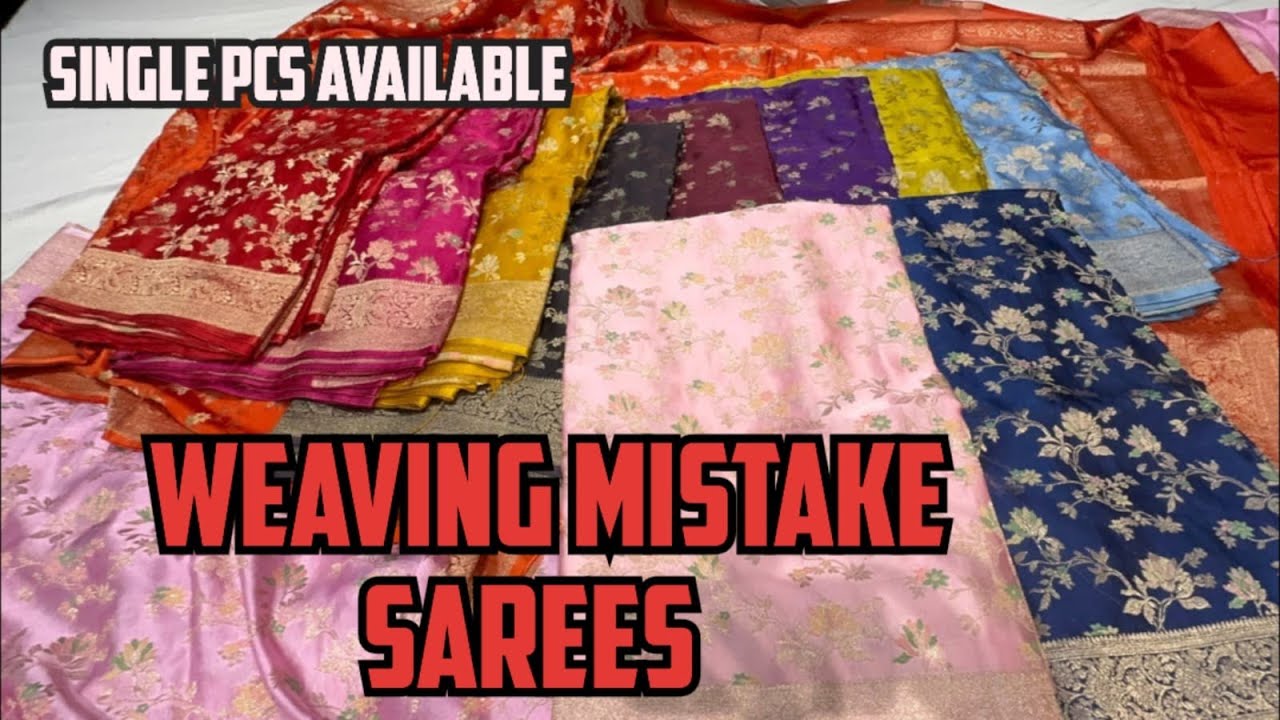 PARTY WEAR WEWING MISTAKE SAREE AT FACTORY PRICE 🏭🏭 SINGLE PC AVILABLE #saree #shortsfeed #varanasi 