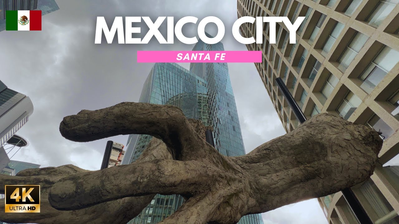 [4K] WALK Santa Fe MEXICO CITY cdmx Documentary virtual walking Tour 🎧 Inmersive Sound, Travel Guide