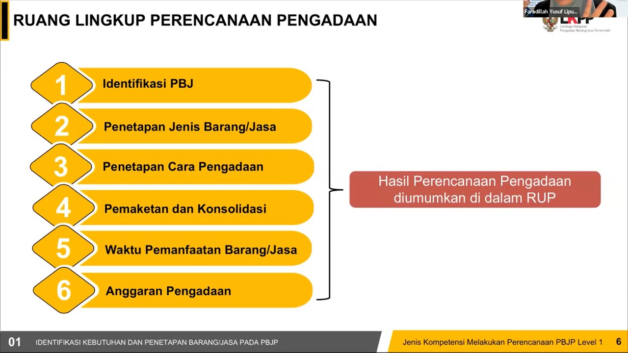 Bedah Modul Perencanaan Pengadaan Barang/Jasa Pemerintah Level-1