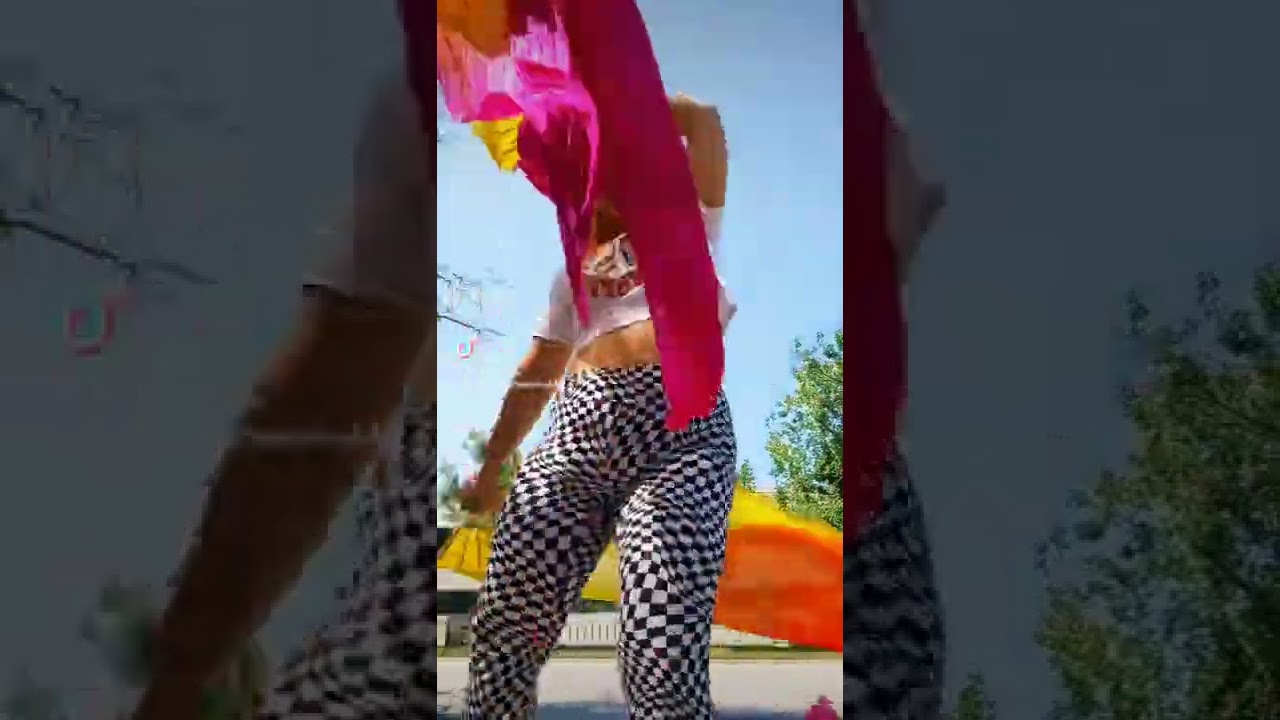 silk fan dancing to Dorian Electra Barbie Boy