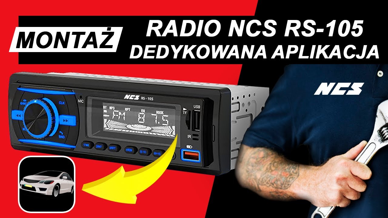 Montaż i prezentacja radia samochodowego 1 DIN NCS RS-105