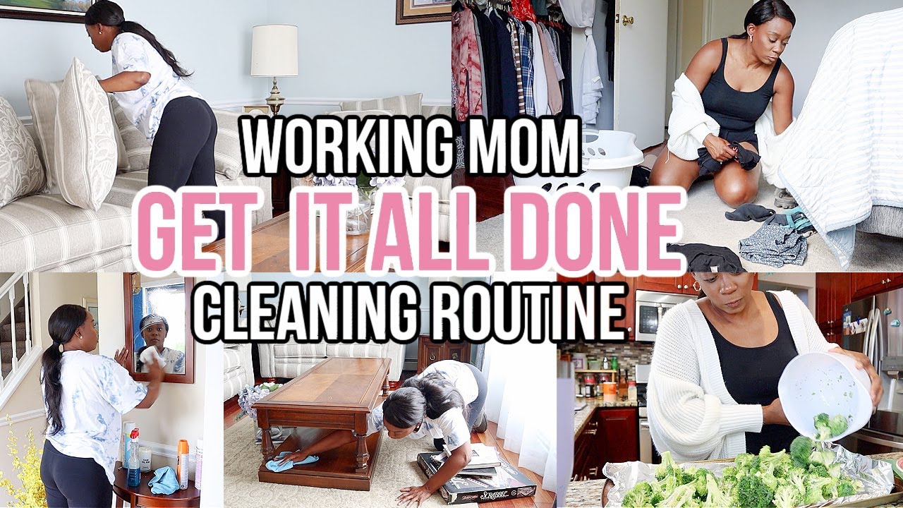 New! PRODUCTIVE WORKING MOM CLEANING ROUTINE: Laundry, cleaning, sheet pan recipe | Nia Nicole