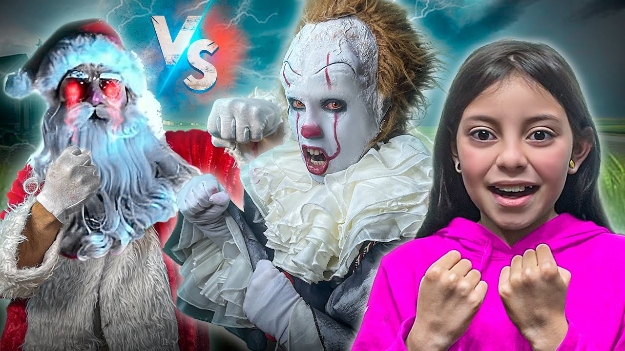 ¡PAPÁ NOEL vs EL PAYASO IT * @PrincesaVale VALE NOS AYUDA!