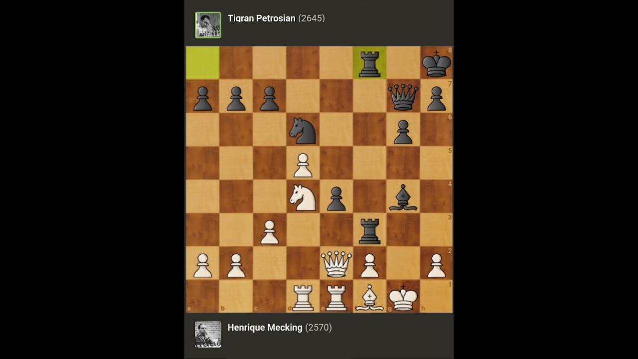 Henrique Mecking vs Tigran Petrosian || It Chess Tournament • San Antonio - USA, 1972.