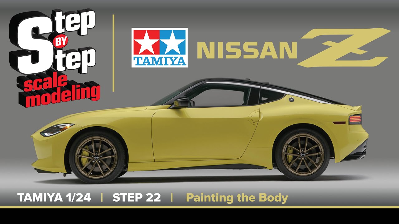 Tamiya 1/24 Nissan Z Step by Step Model Build. Step 22: Painting the Body using Splash Paints