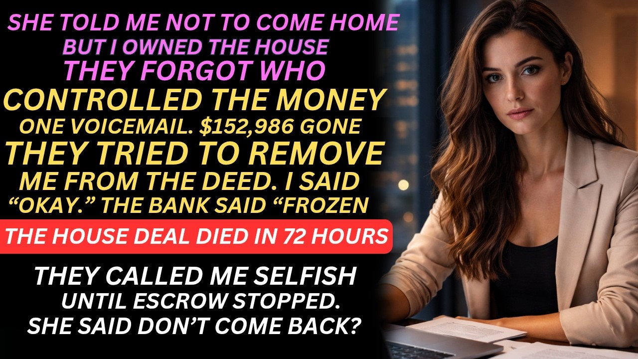 My Mom Told Me Not to Come Home… She Forgot I Controlled the Money — And the House Deal