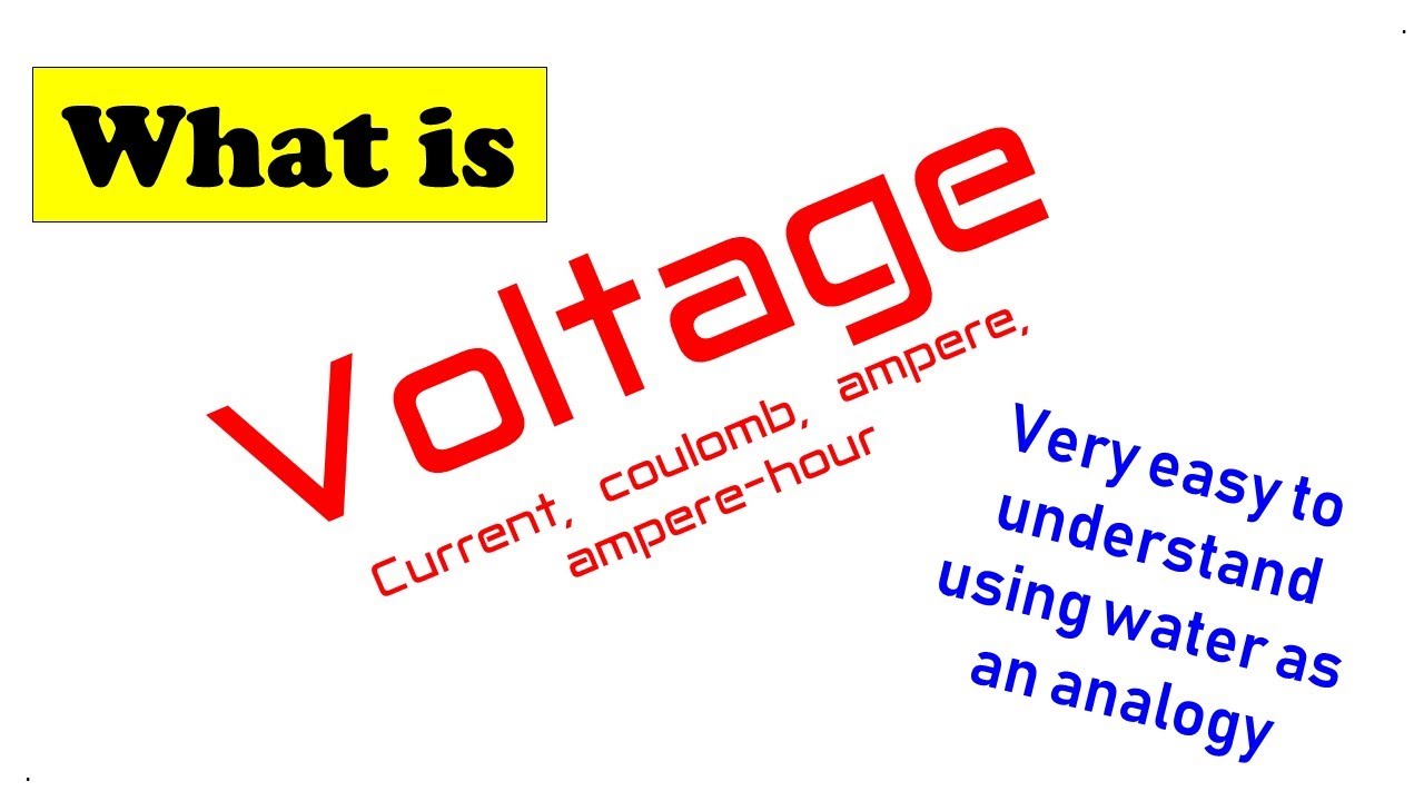 What is voltage? Water molecules and electrons. Current, coulomb, ampere, ampere-hour, battery, etc.