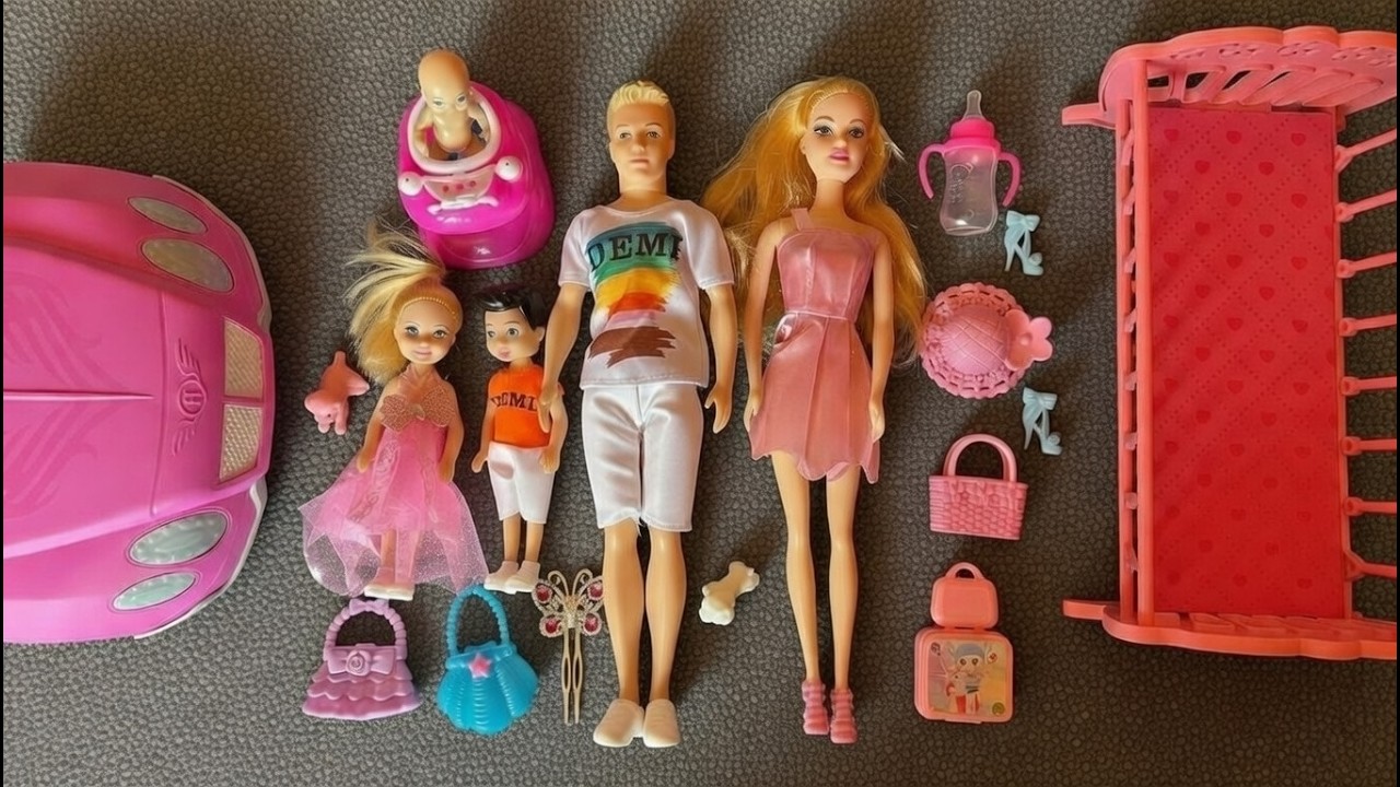 11 Minutes Satisfying with Unboxing Barbie Family Playset, Doll Dressup Toys ASMR  Review Toys