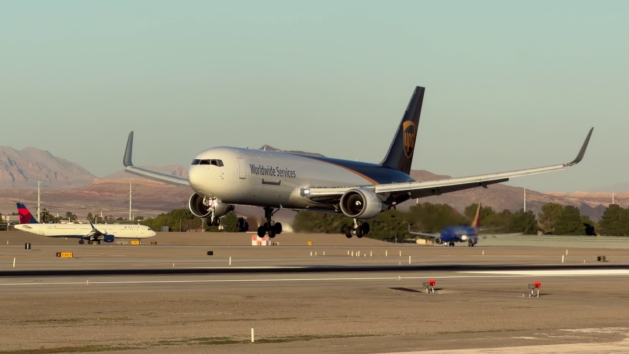 UPS Boeing 767-300F lands at Las Vegas | N313UP