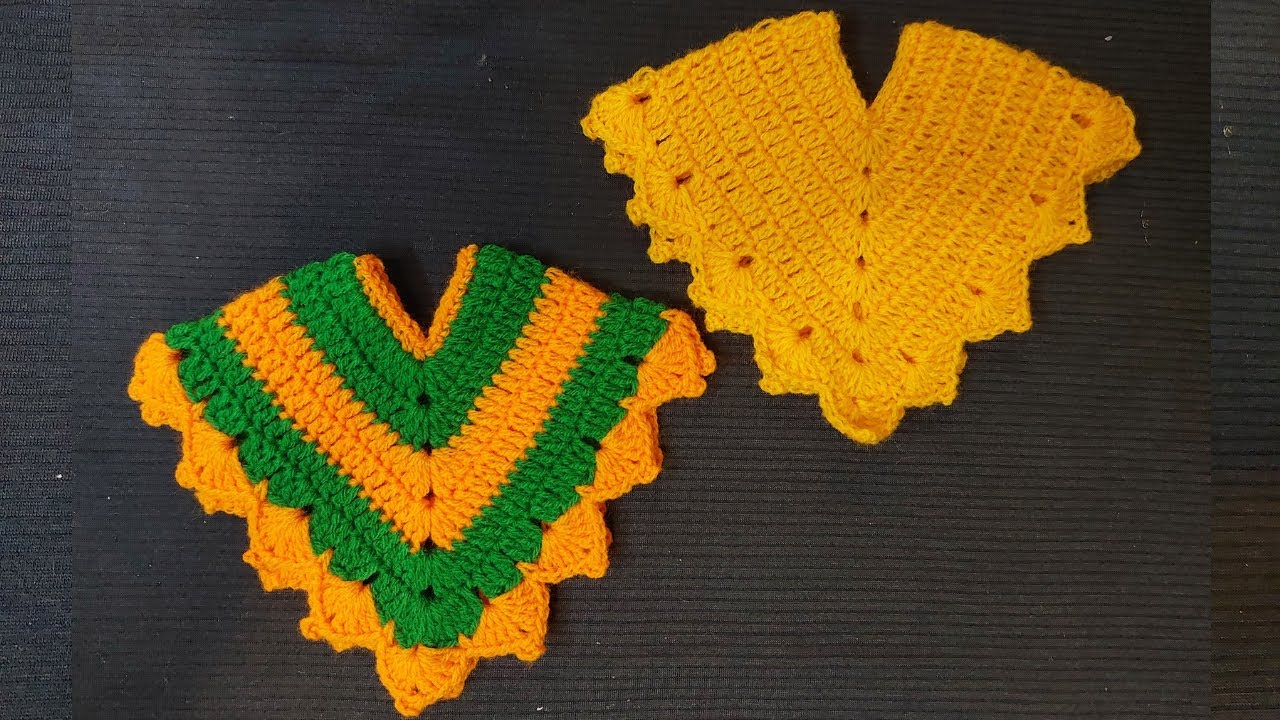 Пончо крючком для Laddu Gopal ji ll Kanha ji's Crochet Poncho (очень легко).