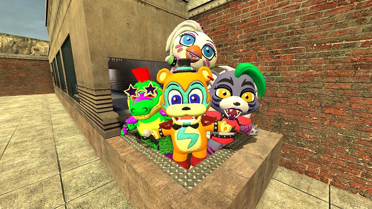 DESTROYING FNAF Security Breach ANIMATRONICS - Boneworks