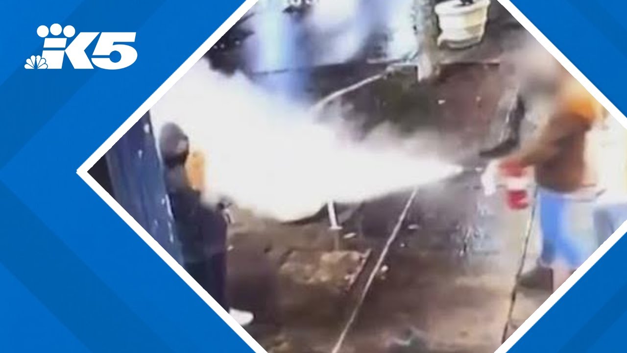 Pot shop worker fired after spraying victim with fire extinguisher, Redmond business says