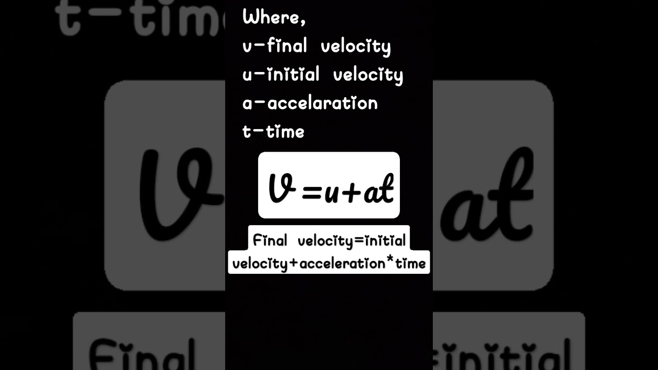 how to find final velocity #finalvelocity