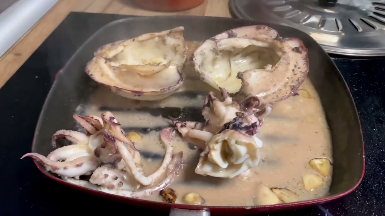 Sepia a la plancha. Receta de José. Rica rica rica. Каракатица а-ла планча. Вкуснейший рецепт Хосе.