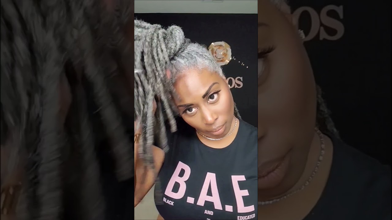 Twisted Loc Bun Half Up/Half Down