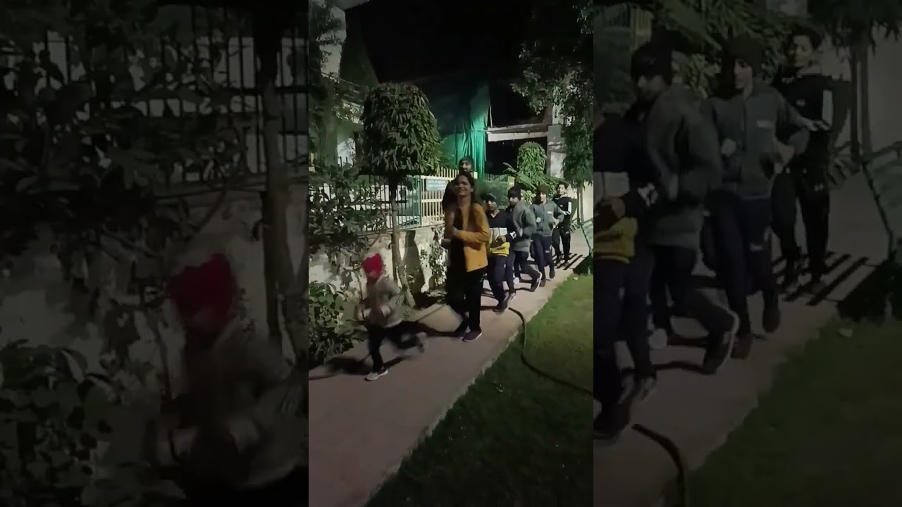 Ajay Sir jogging with Kiran Mam, Urvi & Students | Ajay Sharma Sir English Jogging Video #shorts