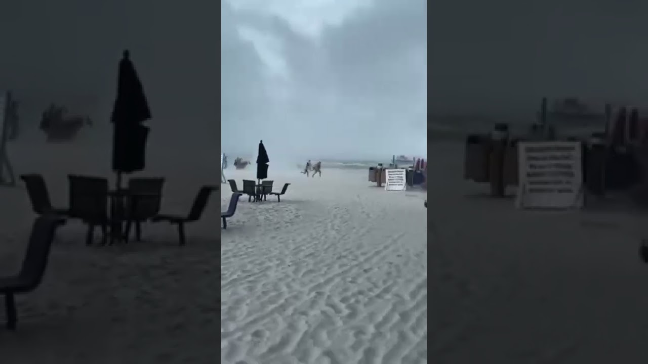 Vento forte na praia #praia #vento #viral #furac&atilde;o #shorts