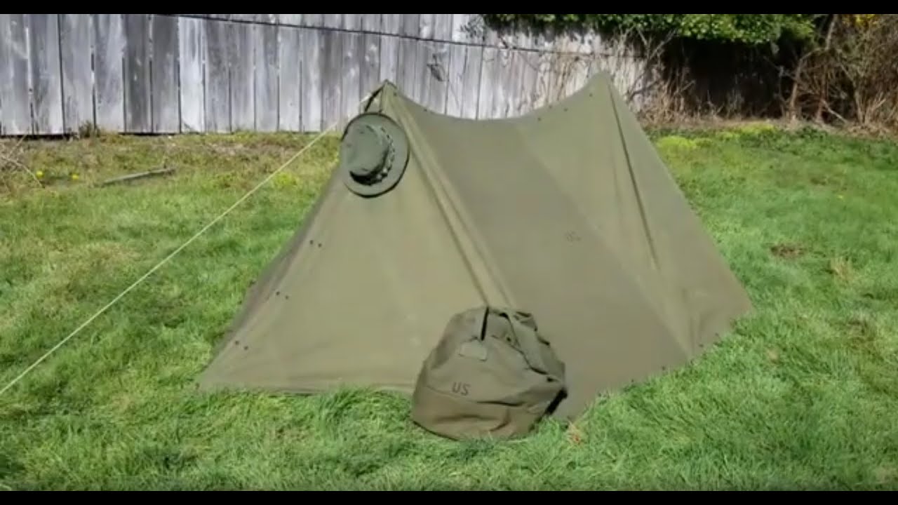 Vietnam War Era Pup Tent: Set Up, Take Down, and Testing It.