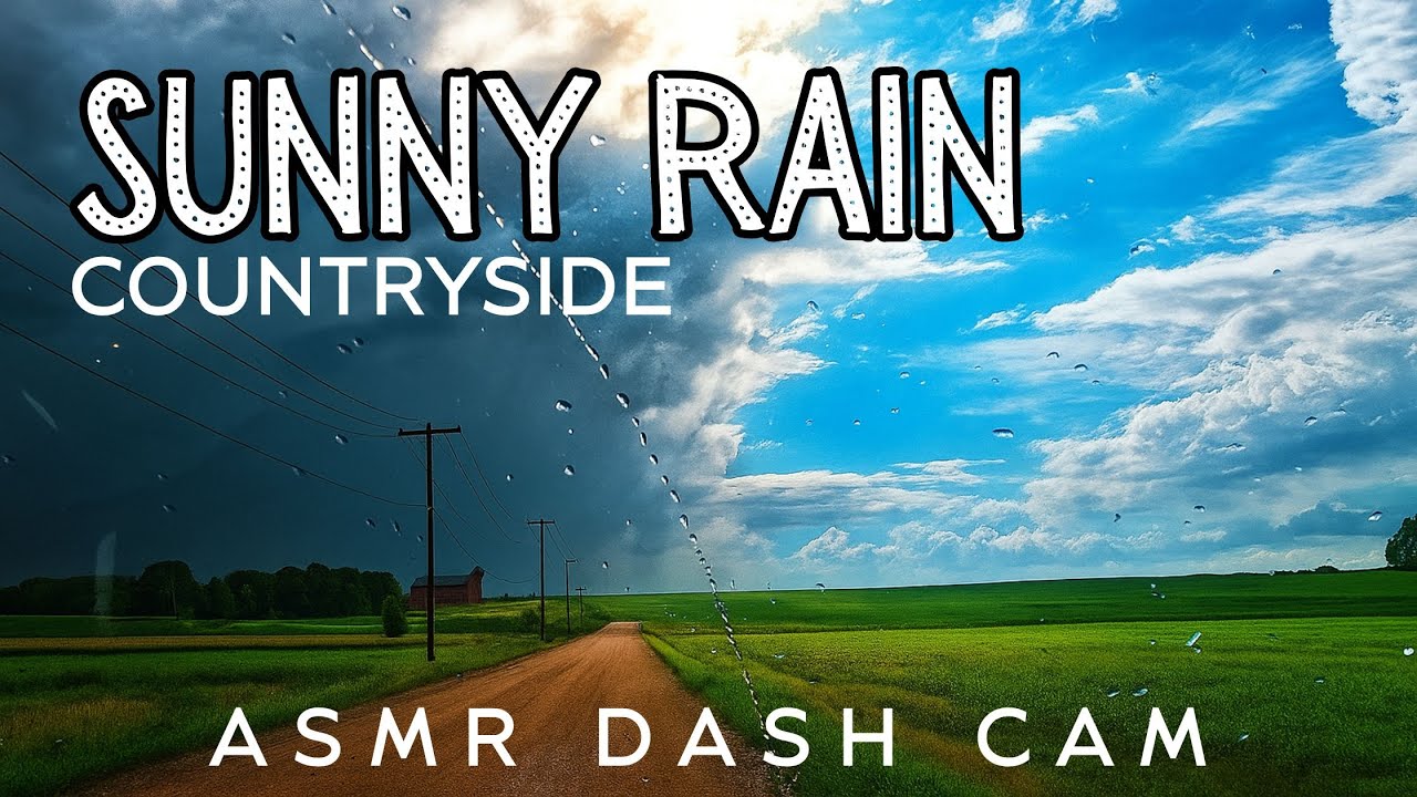 ASMR Driving in the Rain on a Sunny Country Road | Chicagoland Countryside Sounds 🌦🚗
