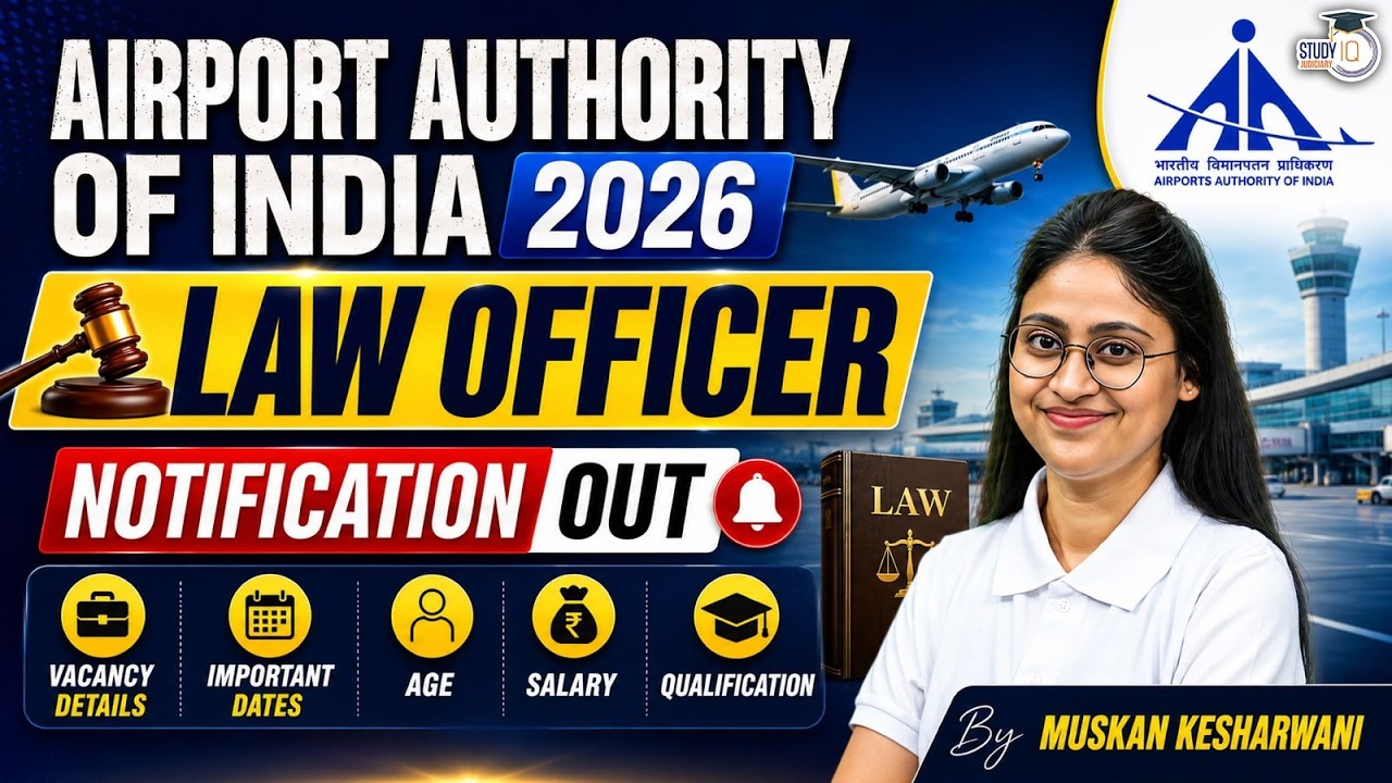 Airport Authority of India 2026 Law Officer Notification Out | Complete Details | Muskan Mam