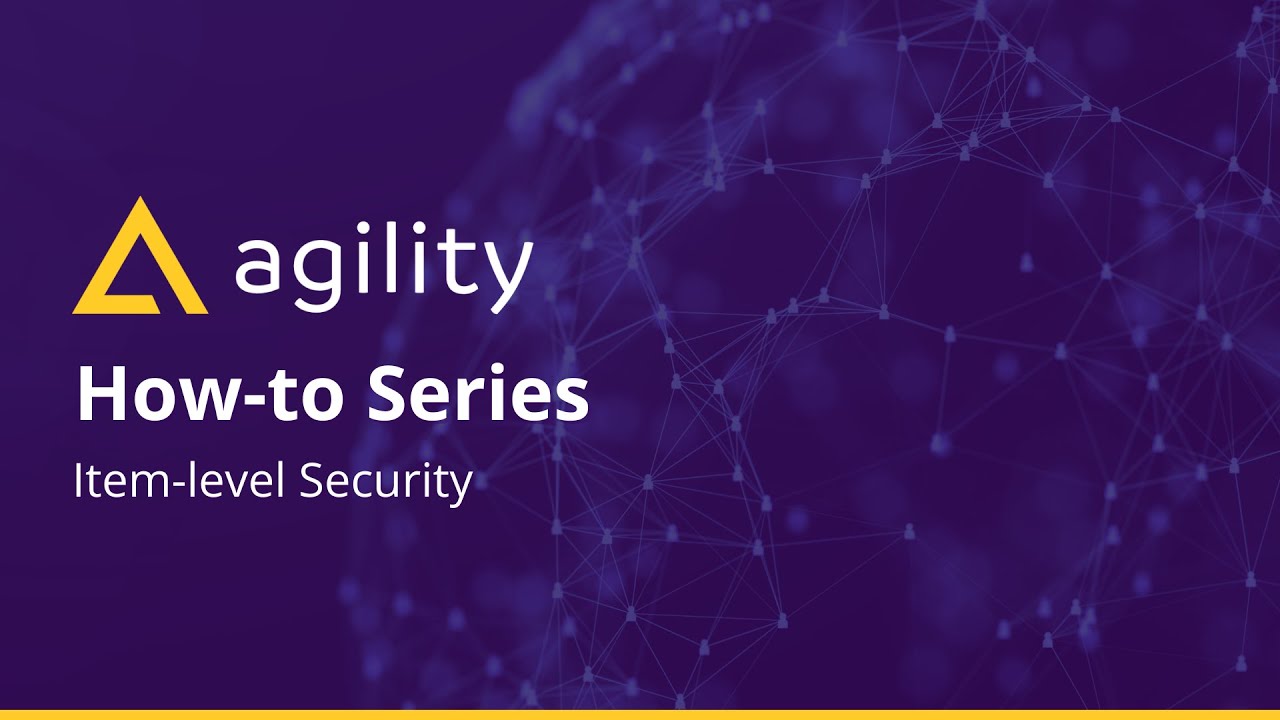 How to Use Item-Level Security | Agility Academy