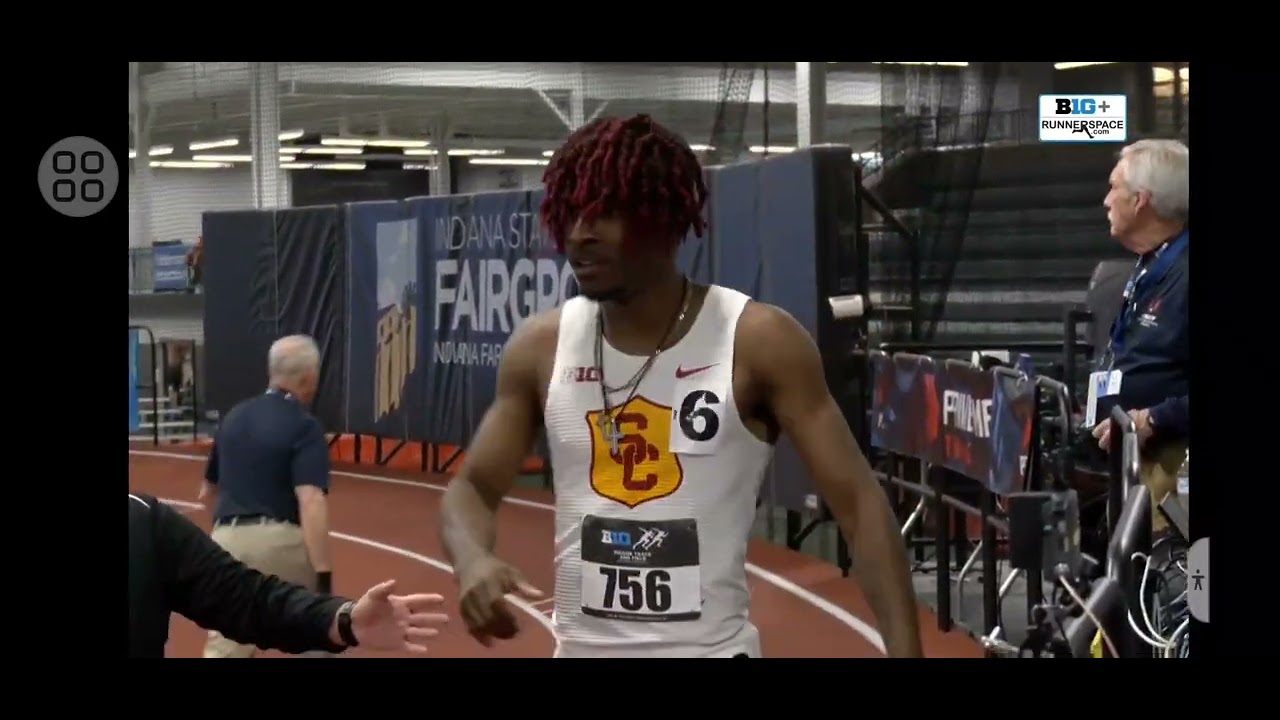 Big 10 / 200m semi finals. GK brought the heat 🔥 #trackandfield #big10 #ncaatrackandfield #track 