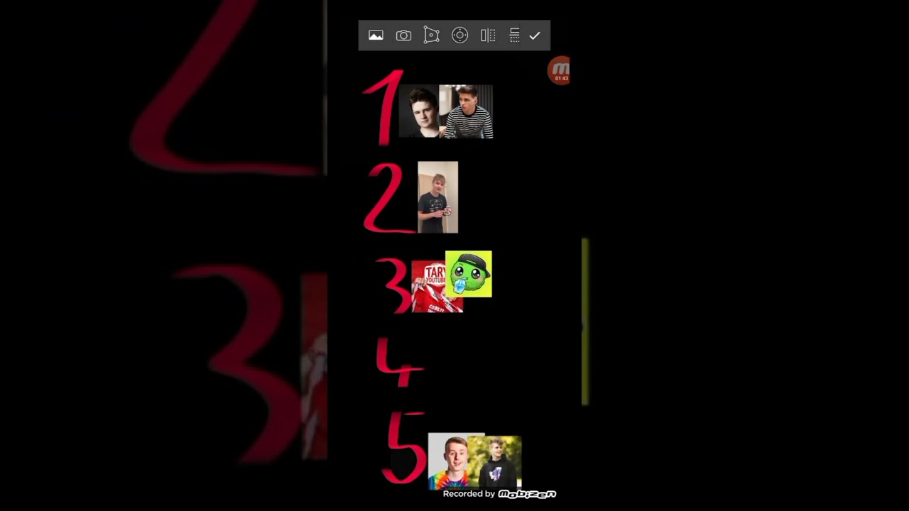 hodnocen&iacute; YouTuberu od 1 do 5