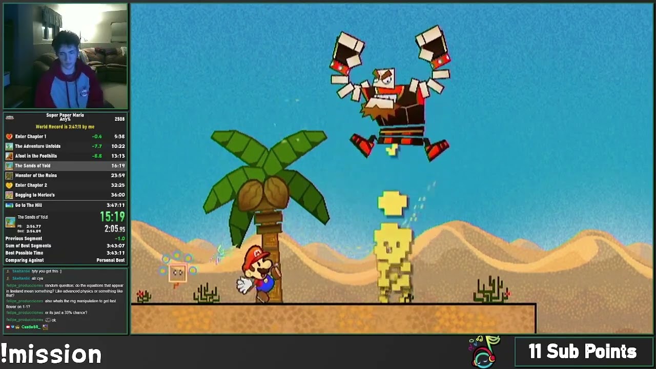 Super Paper Mario Chapter 1 Speedrun in 18:08 [World Record]