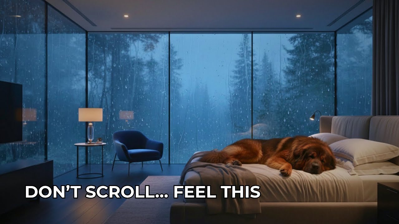 Fall Asleep Fast | Cozy Rain Sounds with a Peaceful Dog
