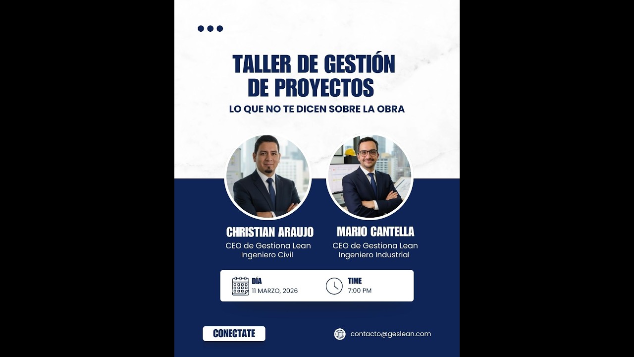 Webinar: Taller Aplicativo de Gestion. No es el cronograma… es la gestión (la verdad de las obras)
