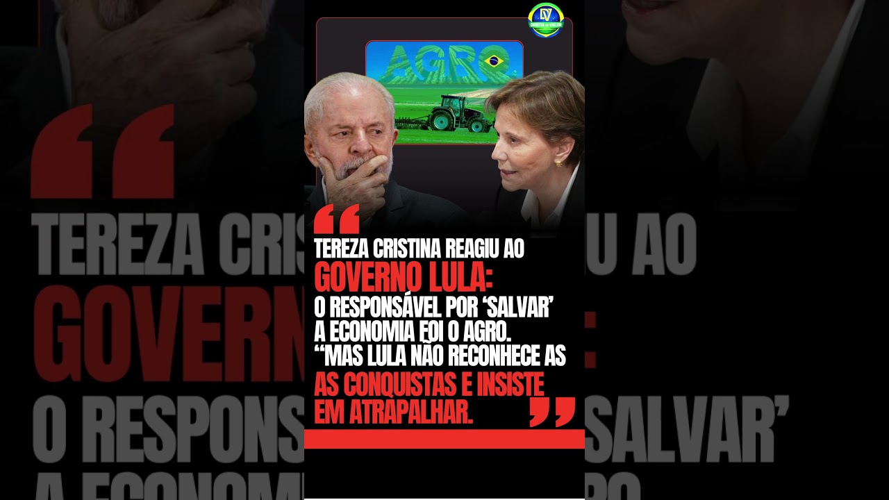 🚨TEREZA CRISTINA ALFINETA PETISTA: 💥SENADORA DIZ QUE AGRO SALVOU O PIB E CRITICA LULA POR ATRAPALHAR