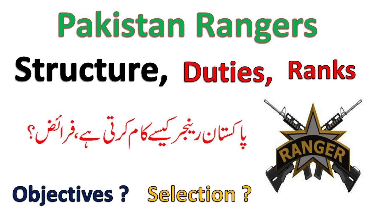 How Pakistan Ranger Works/Structure/Ranks/joining/Objectives