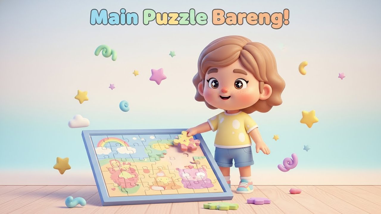 Main Puzzle Bareng &ndash; Lagu Edukasi Anak Susun Puzzle | Lurnic