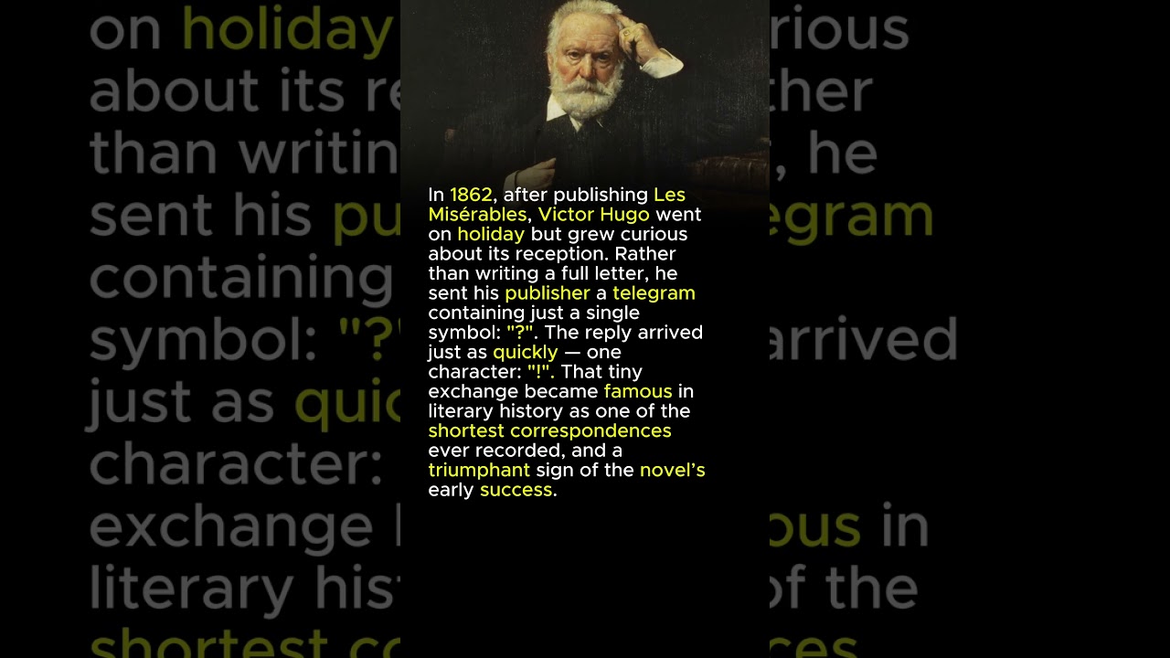 Victor Hugo&rsquo;s One-Character Telegram
