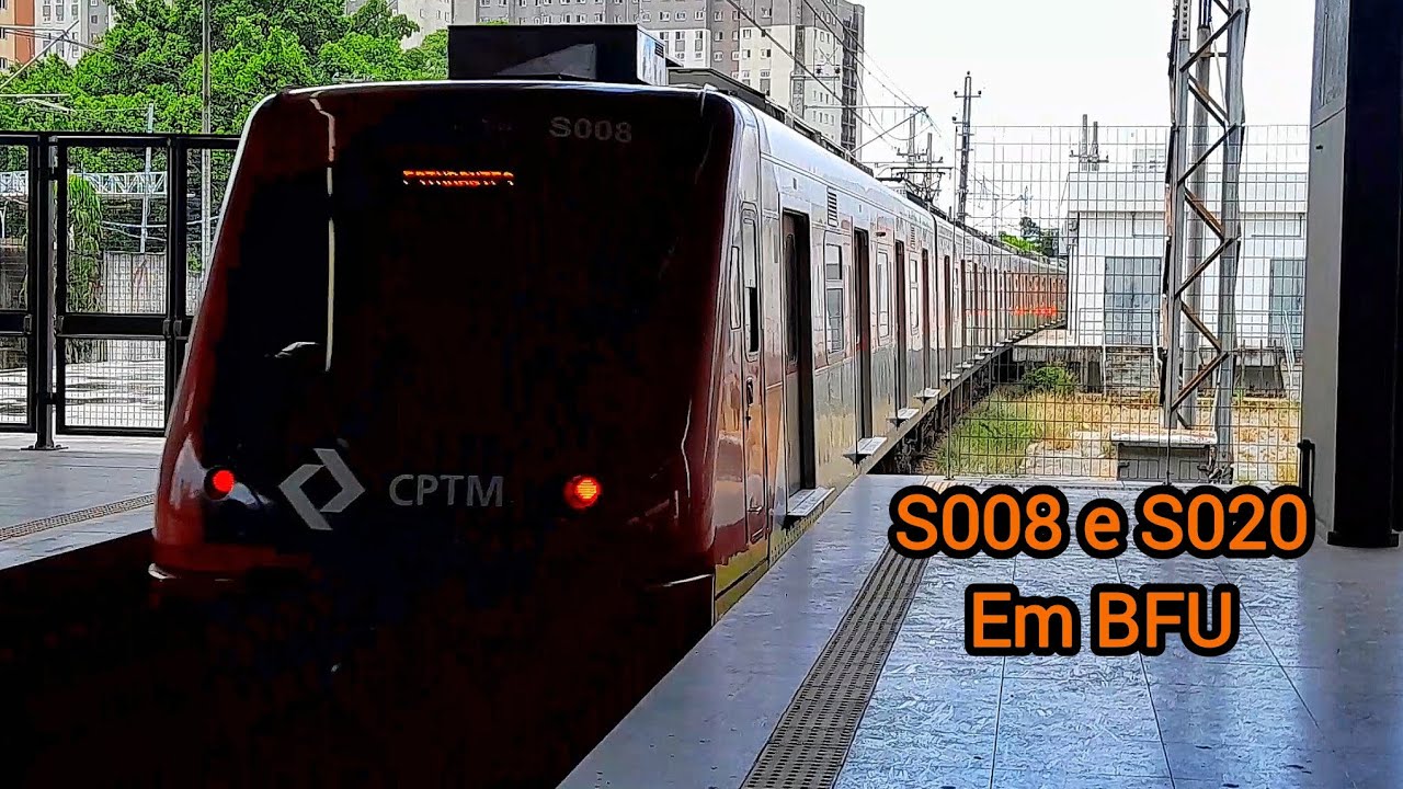 CPTM | TUE CAF Série 8000 (S008 e S020) Na Estação Palmeiras-Barra Funda
