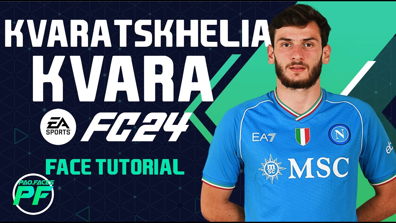 EA FC 24 Khvicha Kvaratskhelia KVARA FACE Pro Clubs CLUBES PRO Face Creation -CAREER MODE  LOOKALIKE