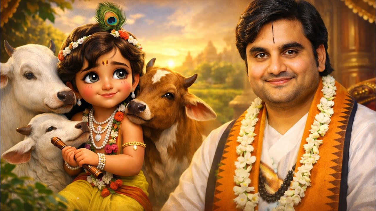 Thakur ji ka gaiya se prem ll गैया के प्रति ठाकुर जी का प्रेम  @BhaktiPath  #krishnaleela