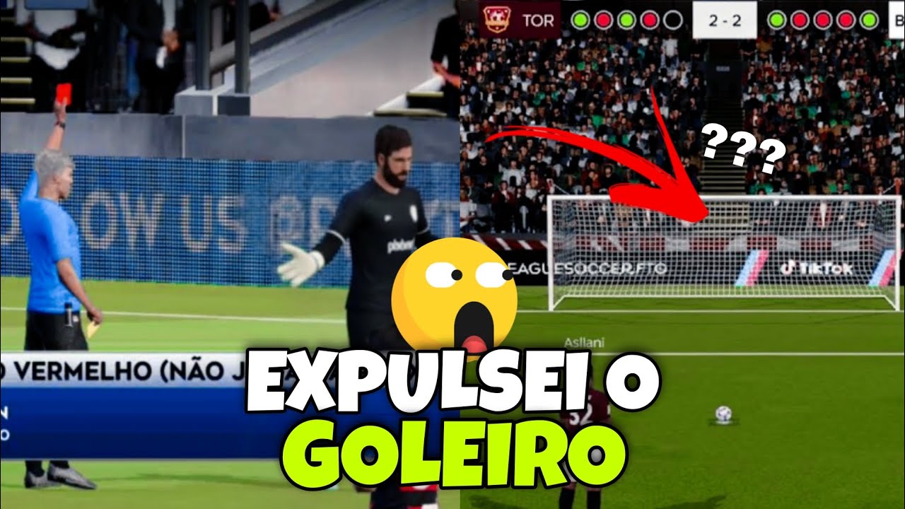 O que acontece se o goleiro for EXPULSO no DLS 26?? 🤔